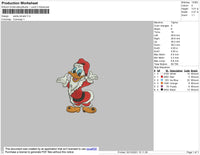 Santa Donald Embroidery File 4 size