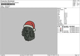 Dog Santa 0711 Embroidery File 6 sizes