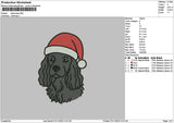 Dog Santa 0711 Embroidery File 6 sizes