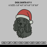 Dog Santa 0711 Embroidery File 6 sizes