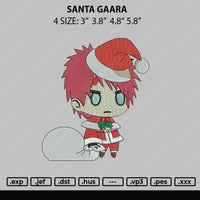 Santa Gaara Embroidery File 4 size
