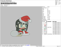 Santa Hinata Embroidery File 4 size