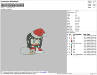 Santa Hinata Embroidery File 4 size