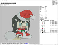 Santa Hinata Embroidery File 4 size