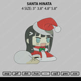 Santa Hinata Embroidery File 4 size