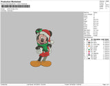 Santa Mickey Embroidery File 4 size