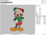 Santa Mickey Embroidery File 4 size