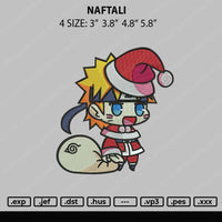 Santa Naruto Embroidery File 4 size