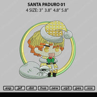 Santa Paduro Embroidery File 4 size