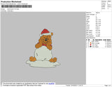 Santa Pooh Embroidery File 4 size