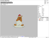 Santa Pooh Embroidery File 4 size