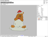 Santa Pooh Embroidery File 4 size