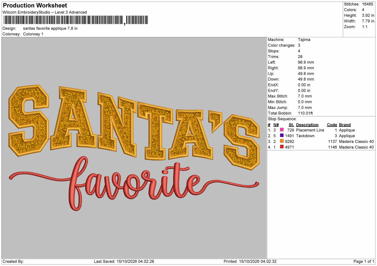 Santas Applique Embroidery Machine Design File 6 sizes