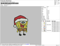 Santa Spongebob Embroidery File 4 size