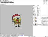 Santa Spongebob Embroidery File 4 size