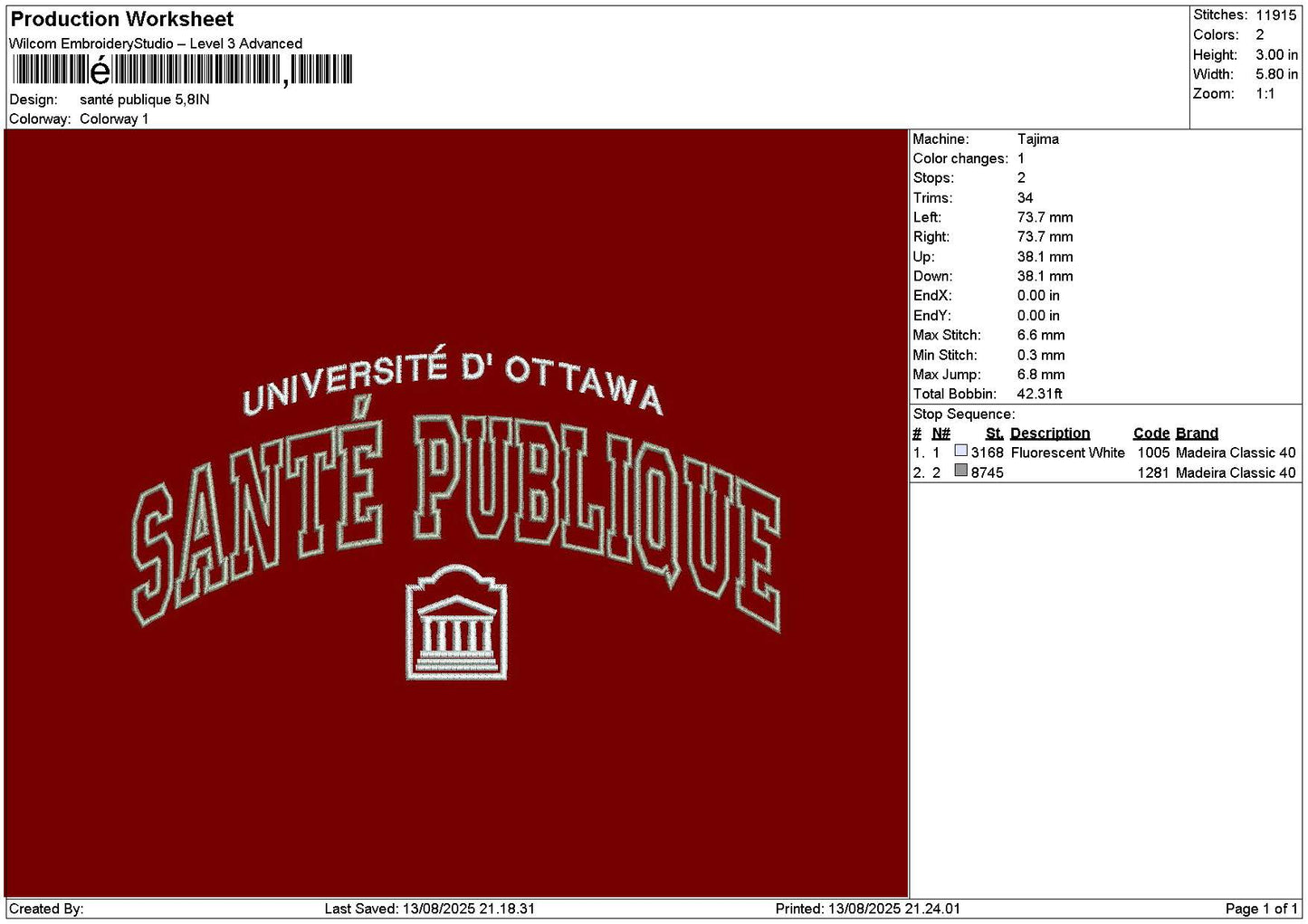 Santetext Embroidery File 6 sizes