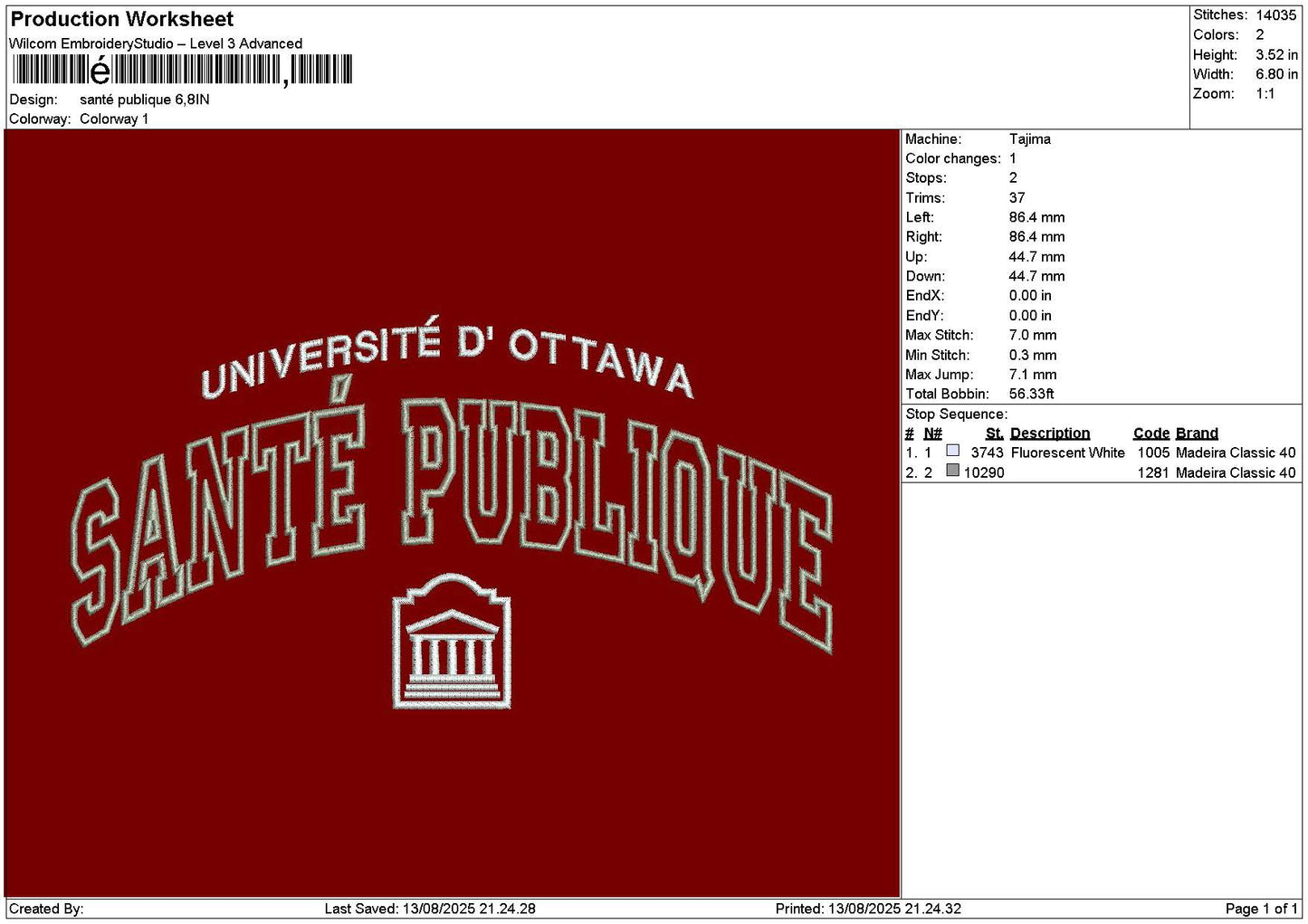 Santetext Embroidery File 6 sizes