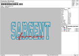 Sargent App Embroidery File 6 sizes