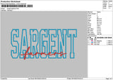 Sargent App Embroidery File 6 sizes