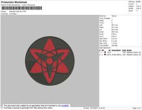 Saringan Sasuke Embroidery File 4 size