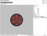 Saringan Sasuke Embroidery File 4 size