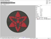 Saringan Sasuke Embroidery File 4 size