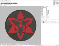 Saringan Sasuke Embroidery File 4 size