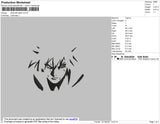 Sasuke BW2 Embroidery File 4 size