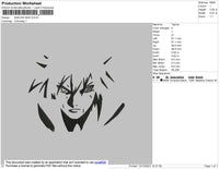 Sasuke BW2 Embroidery File 4 size