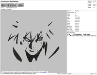 Sasuke BW2 Embroidery File 4 size