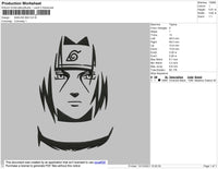 Sasuke BW Embroidery File 4 size