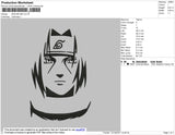 Sasuke BW Embroidery File 4 size