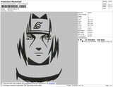 Sasuke BW Embroidery File 4 size