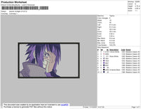 Sasuke Rectangle Embroidery File 4 size