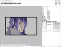 Sasuke Rectangle Embroidery File 4 size