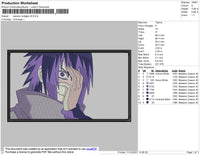 Sasuke Rectangle Embroidery File 4 size