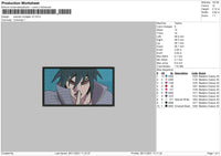 Sasuke Rinnegan Embroidery File 4 size