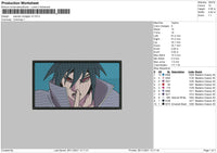 Sasuke Rinnegan Embroidery File 4 size