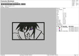 Sasuke Rinnegan V3 Embroidery File 4 size