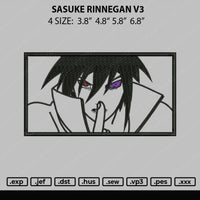 Sasuke Rinnegan V3 Embroidery File 4 size