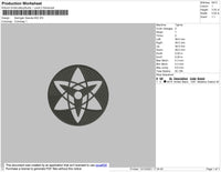 Sasuke Saringan BW Embroidery File 4 size