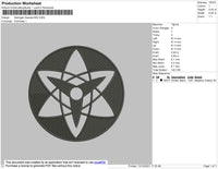 Sasuke Saringan BW Embroidery File 4 size