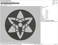 Sasuke Saringan BW Embroidery File 4 size