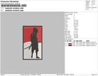 Sasuke Embroidery File 4 size
