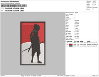 Sasuke Embroidery File 4 size