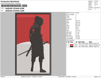 Sasuke Embroidery File 4 size