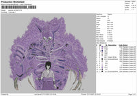 Sasuke Uchiha Embroidery File 4 size