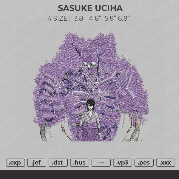 Sasuke Uchiha Embroidery File 4 size