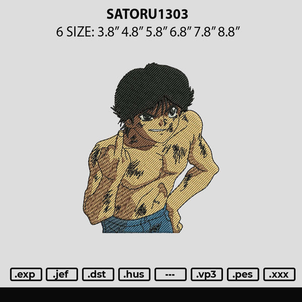 Satoru1303 Embroidery File 6 sizes