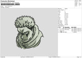 Satoru Head Embroidery File 6 sizes